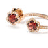 18kt rose gold Figlia dei Fiori diamond hoop earrings